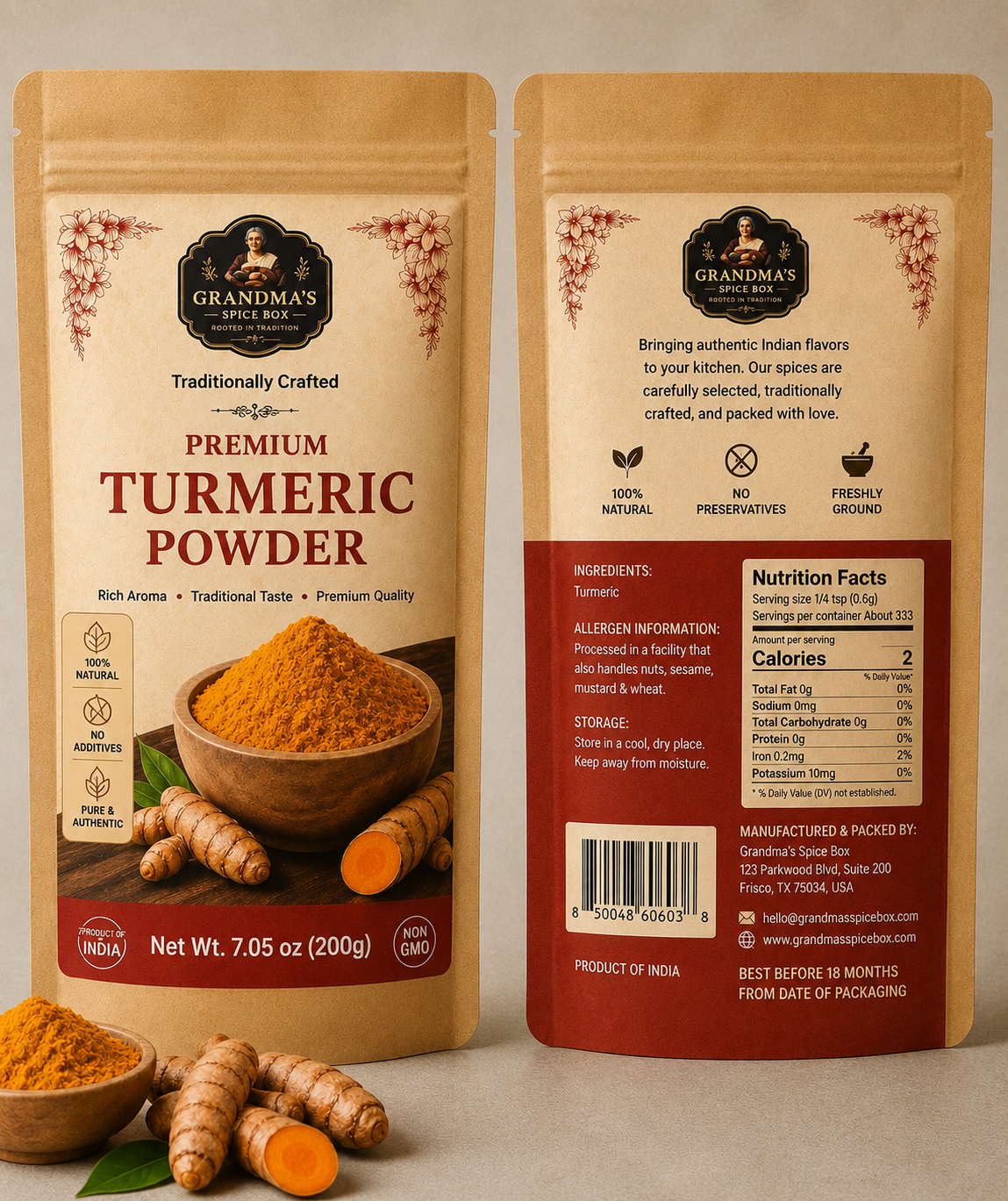 Grandma’s Authentic Turmeric Powder