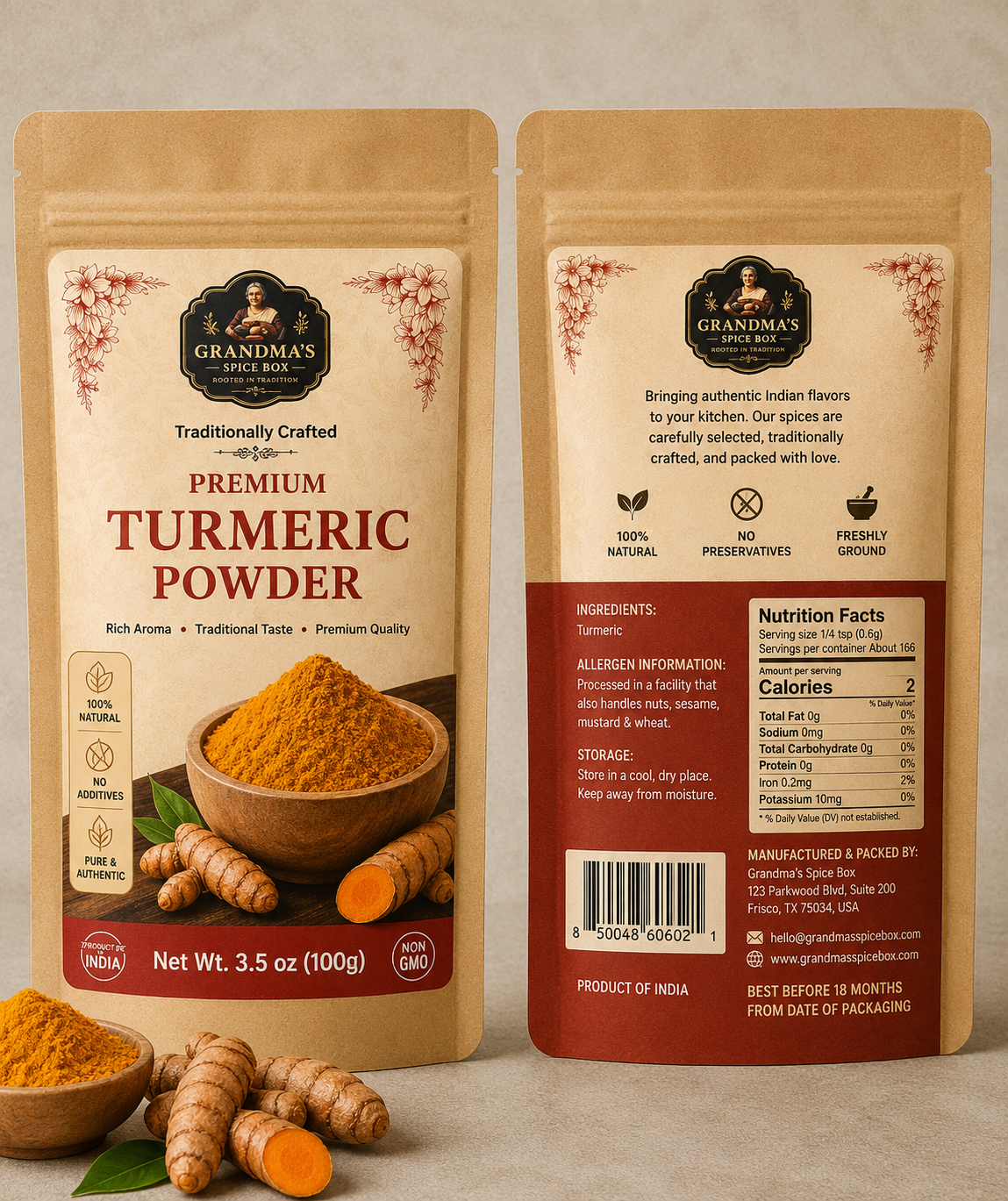 Grandma’s Authentic Turmeric Powder